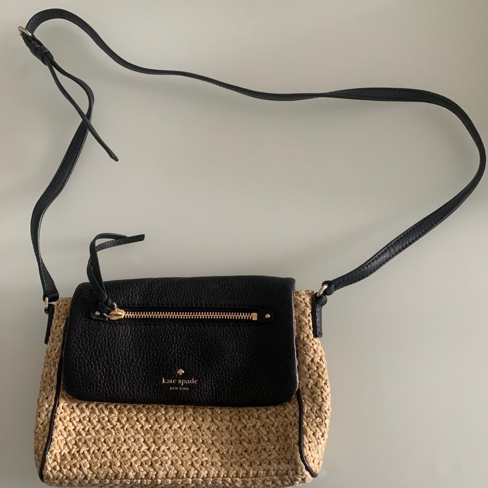 Kate Spade Cobble Hill Straw Small Toddy Crossbody